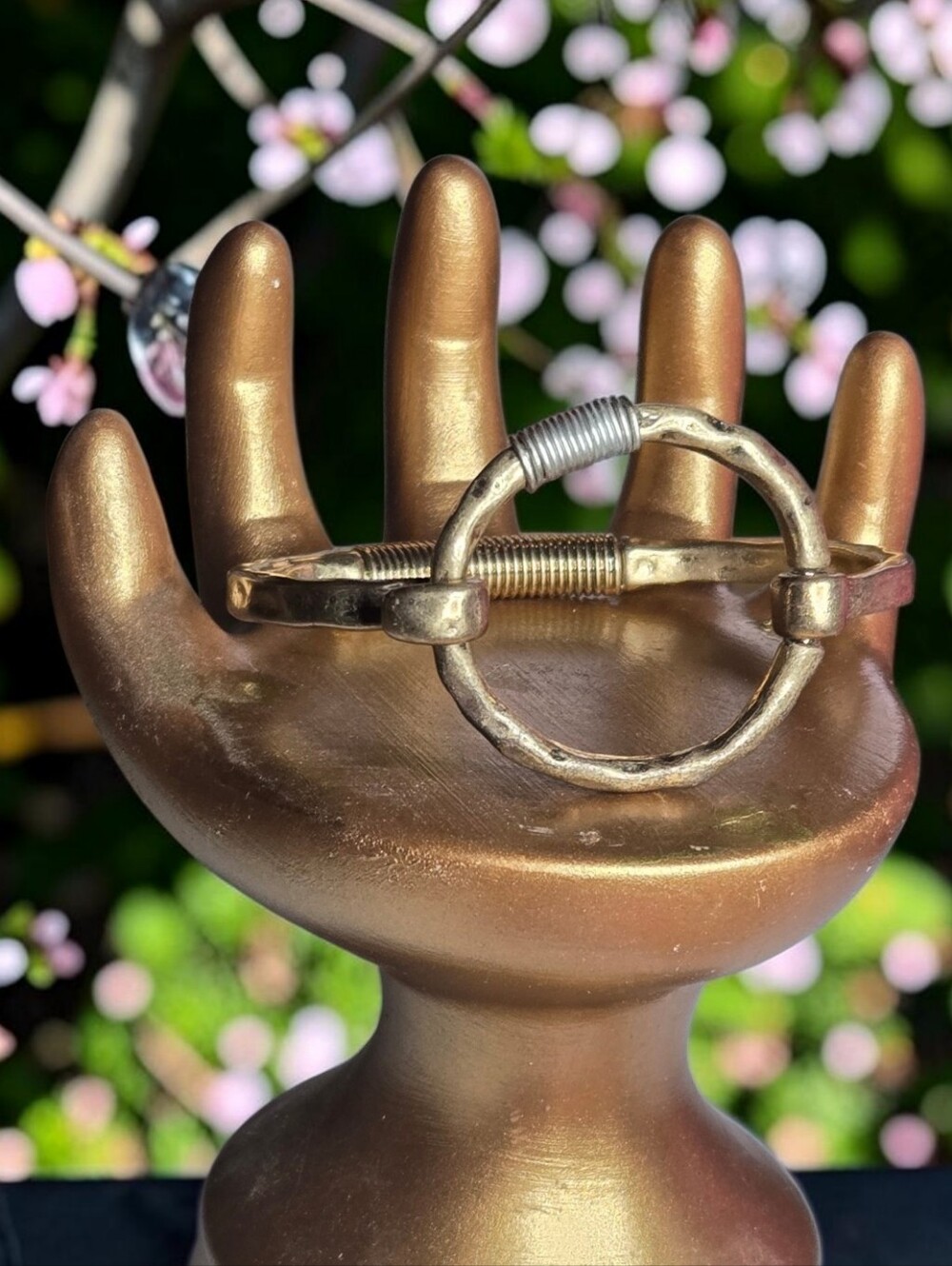 Vintage Equestrian Brass Snaffle Bit Bangle Bracelet